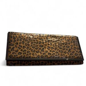 ALDO Y2K Leopard Print Vinyl Wallet Clutch Purse